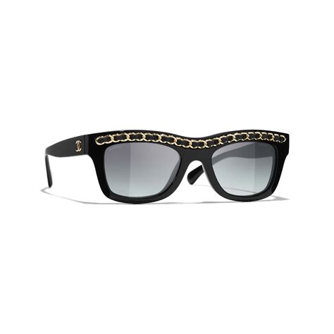 chanel oversized rectangular sunglasses|Sunglasses: Rectangle Sunglasses, acetate, metal & calfskin .